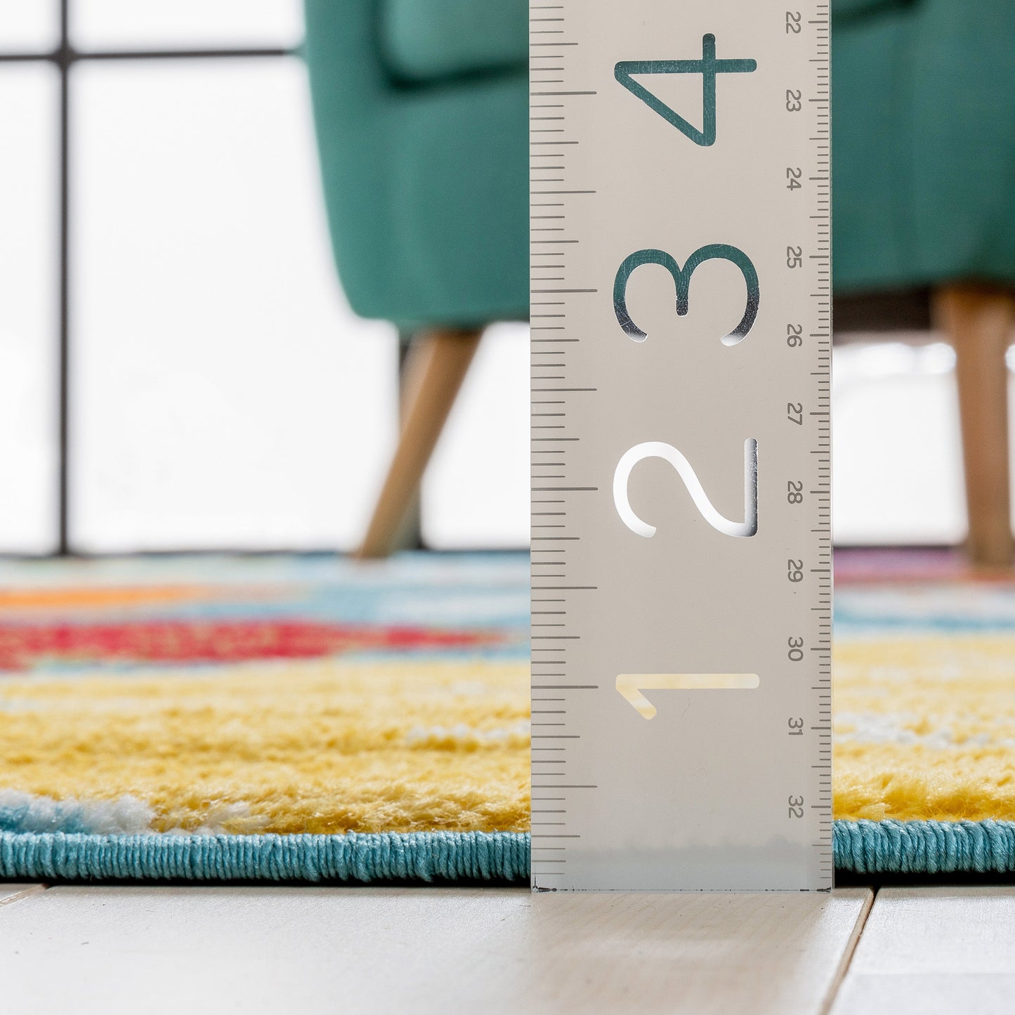 Starbright Daisy Flowers Blue Kids Rug 0926
