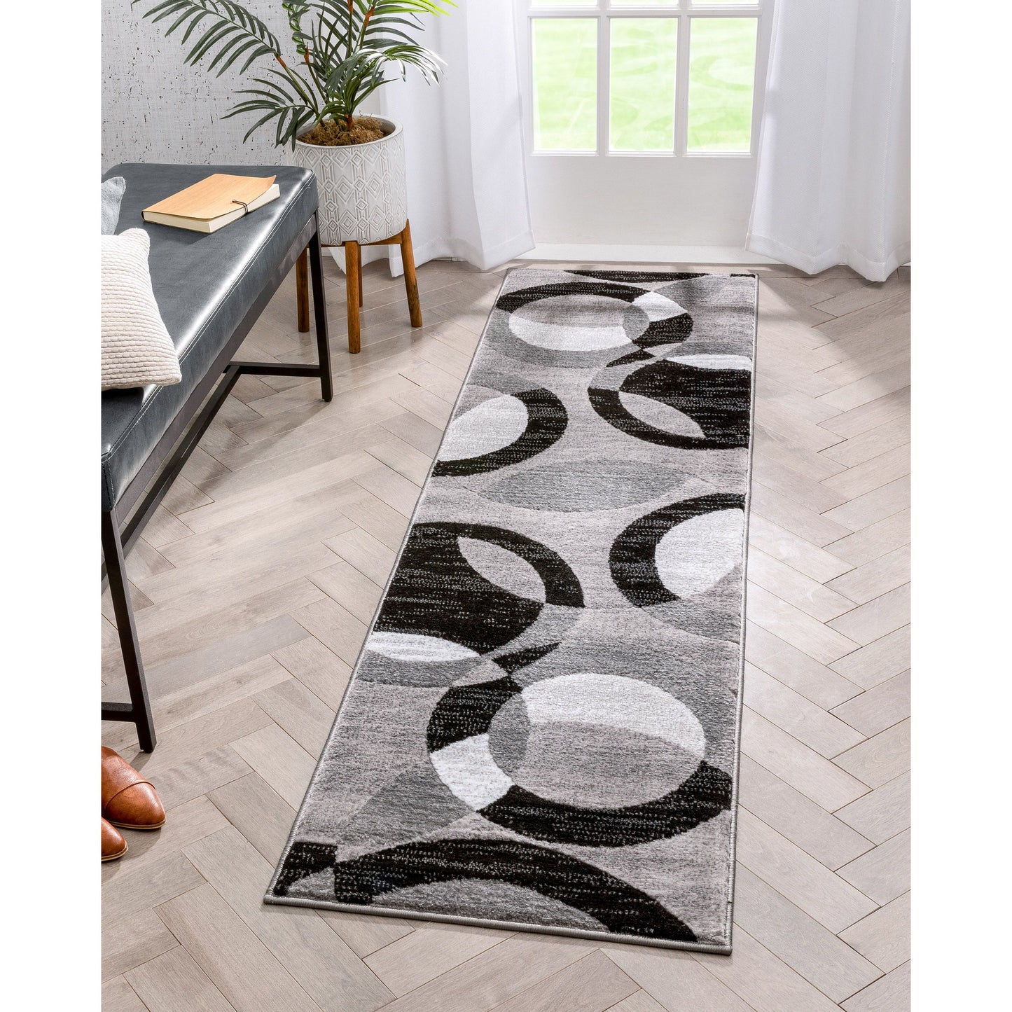 Bingo Grey Geometric Rug 1948