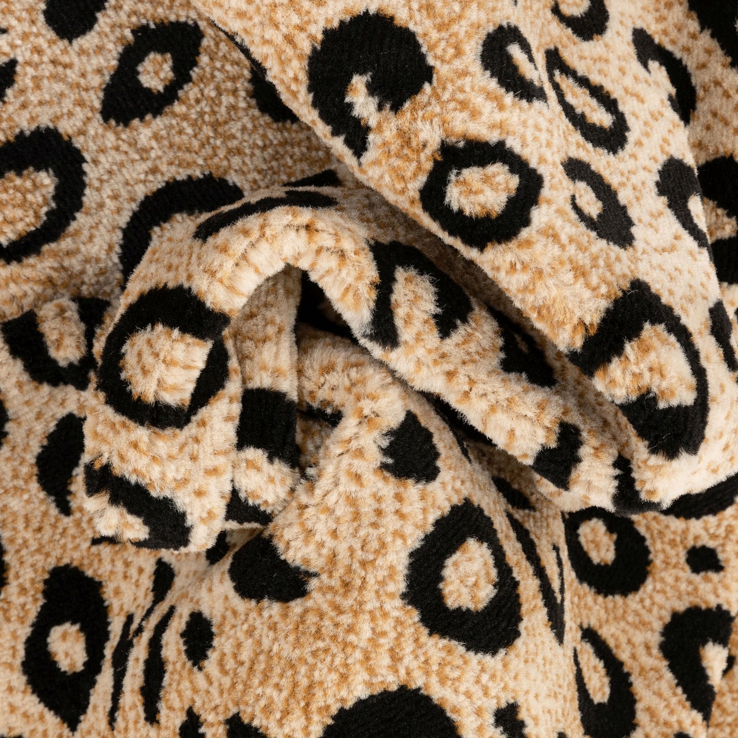 Leopard Black Animal Print Rug 1953