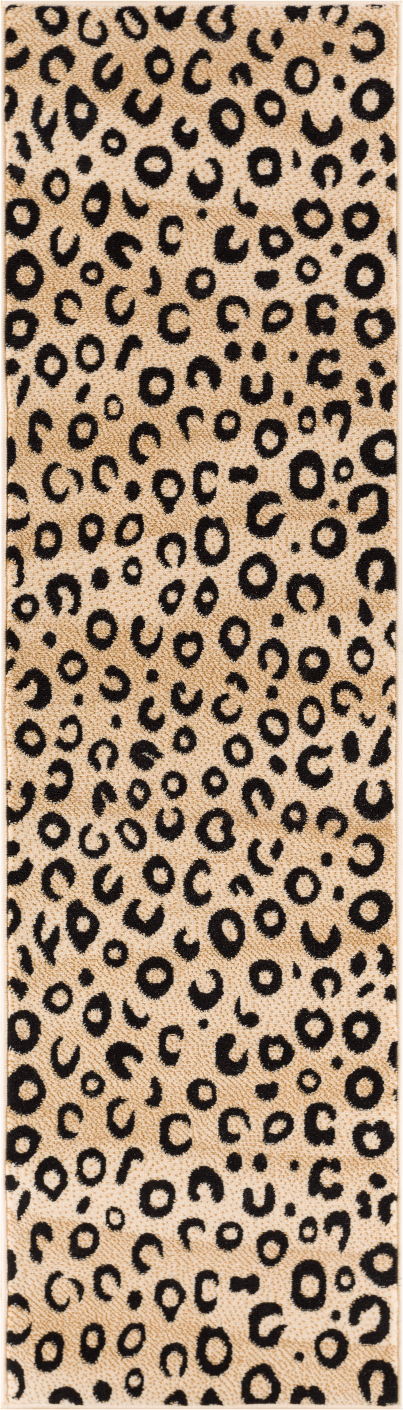 Leopard Black Animal Print Rug 1953