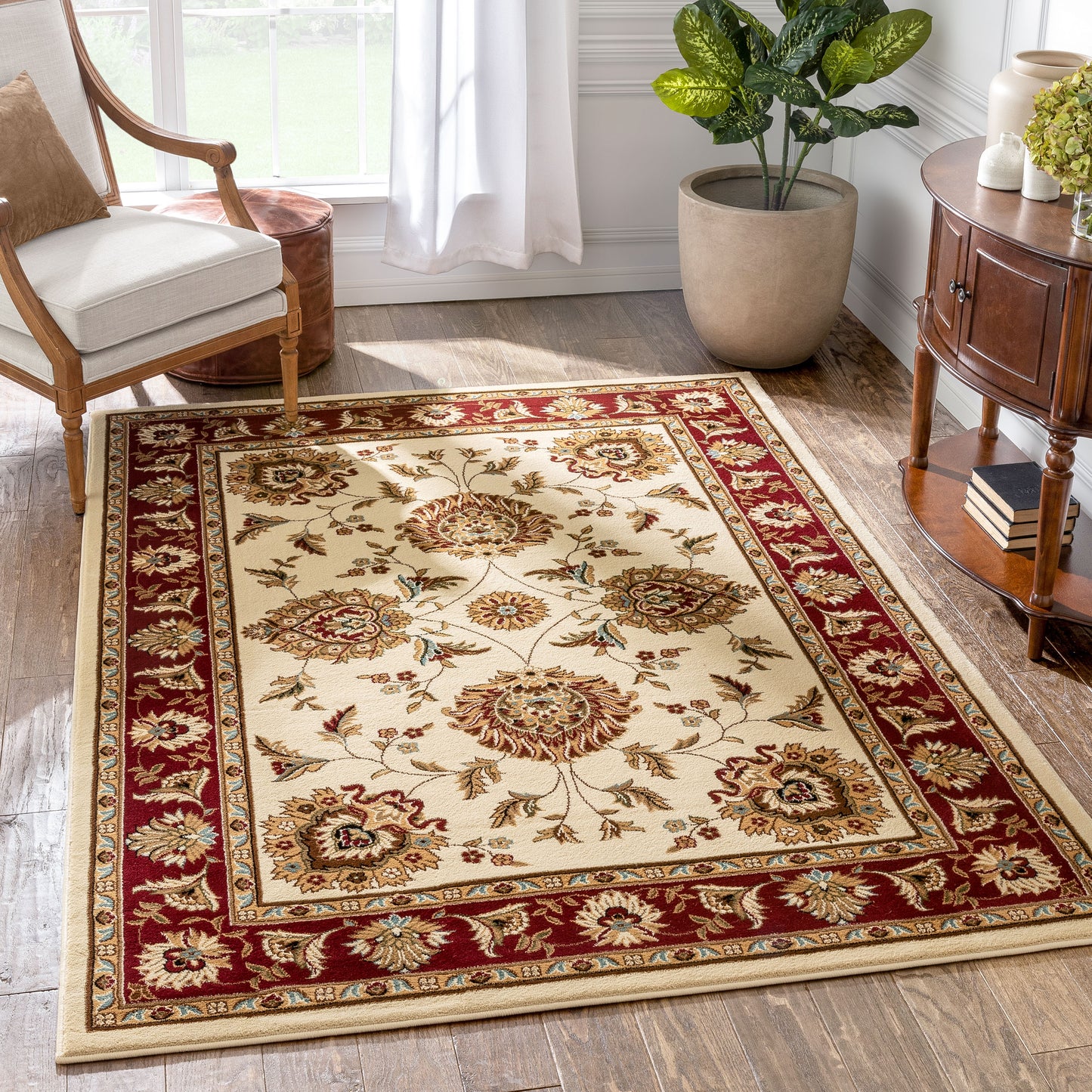 Abbasi Ivory Traditional Rug 3602