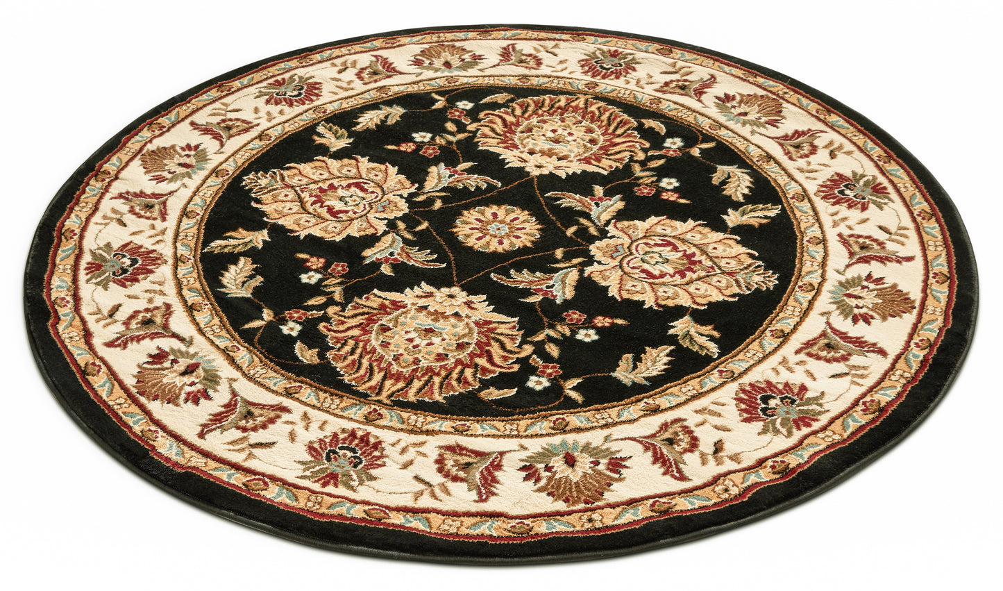 Abbasi Black Traditional Rug 3603