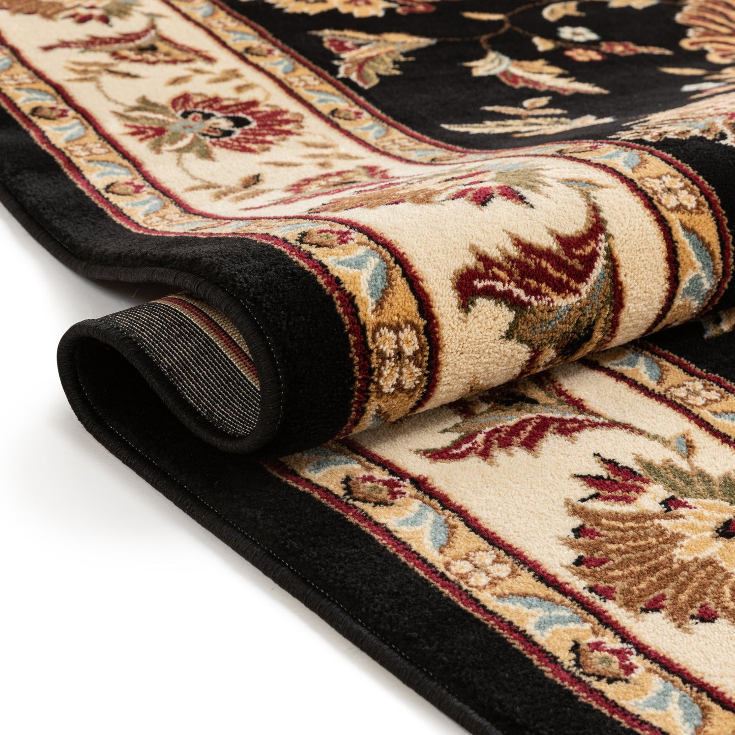 Abbasi Black Traditional Rug 3603