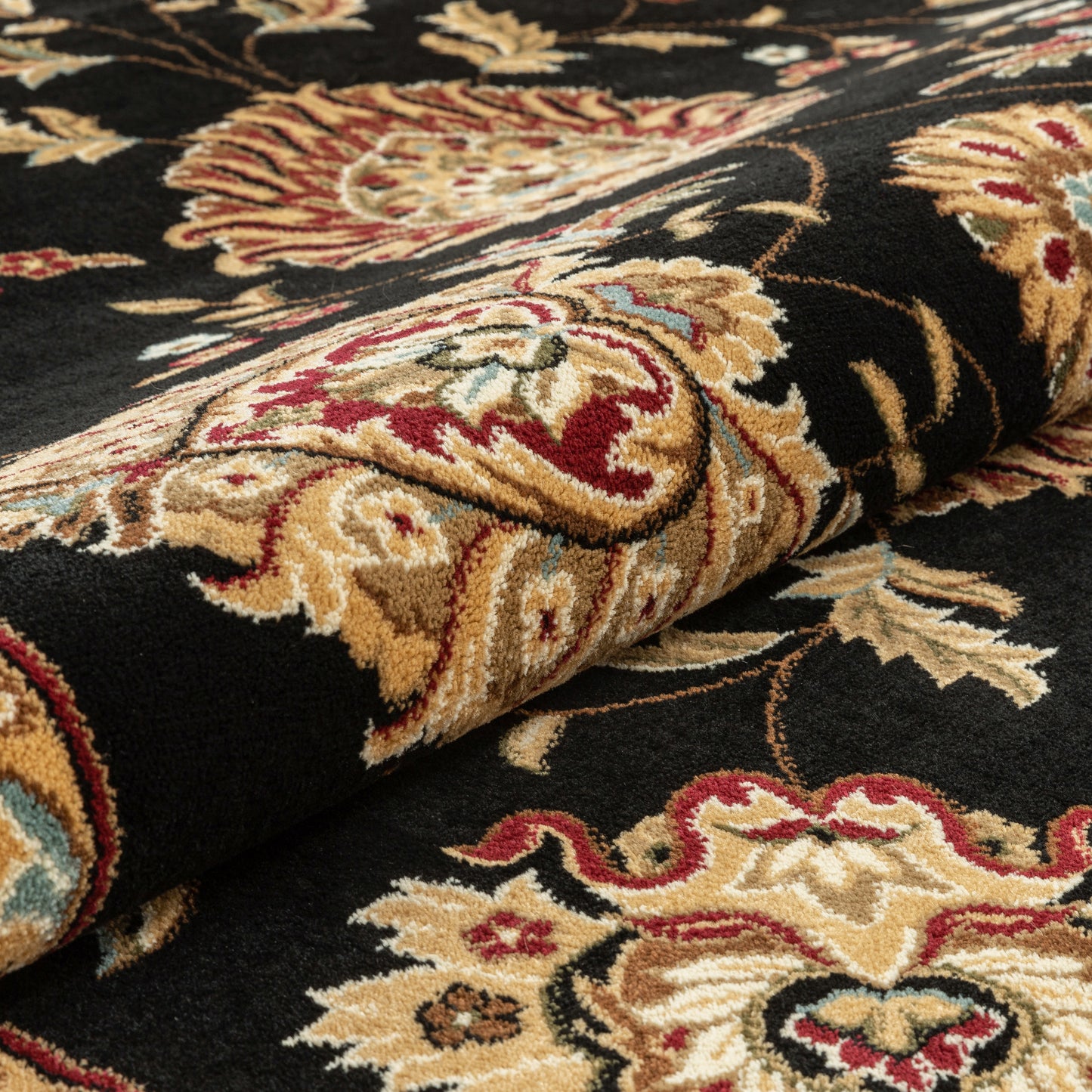 Abbasi Black Traditional Rug 3603