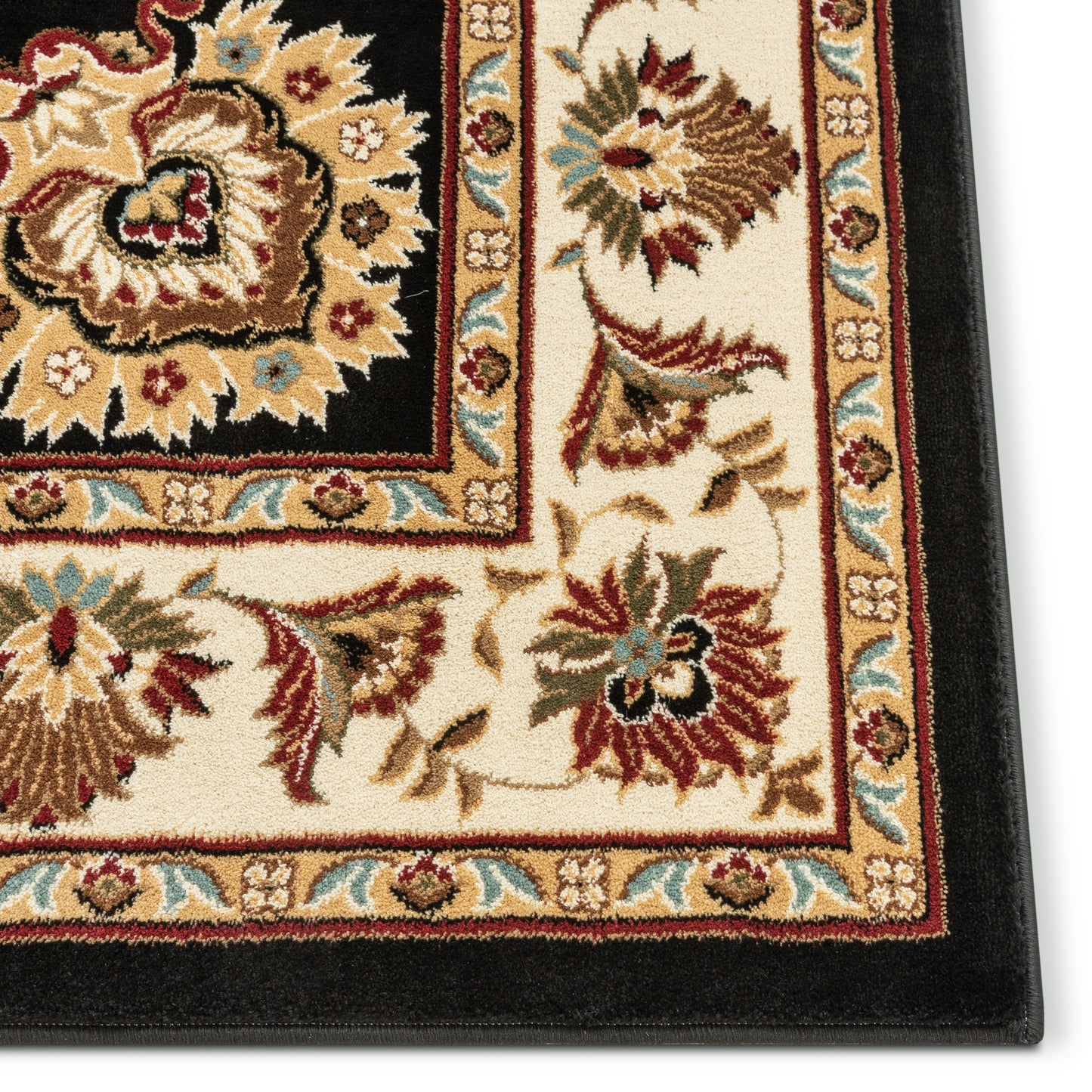 Abbasi Black Traditional Rug 3603
