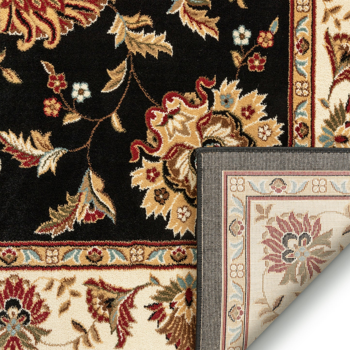 Abbasi Black Traditional Rug 3603