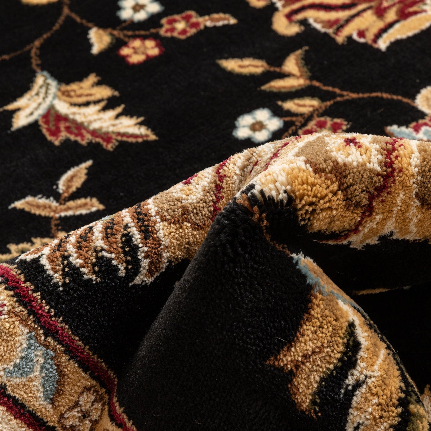 Abbasi Black Traditional Rug 3603