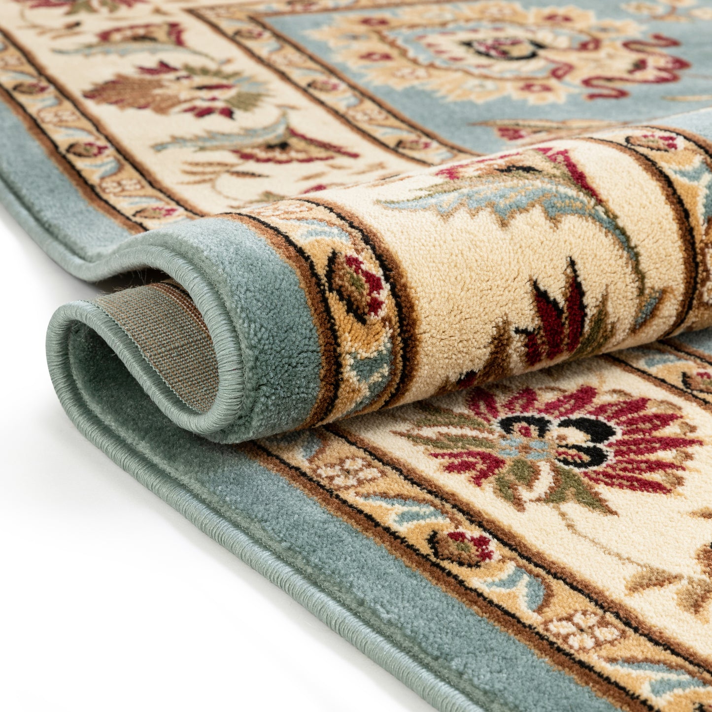 Abbasi Light Blue Traditional Rug 3606