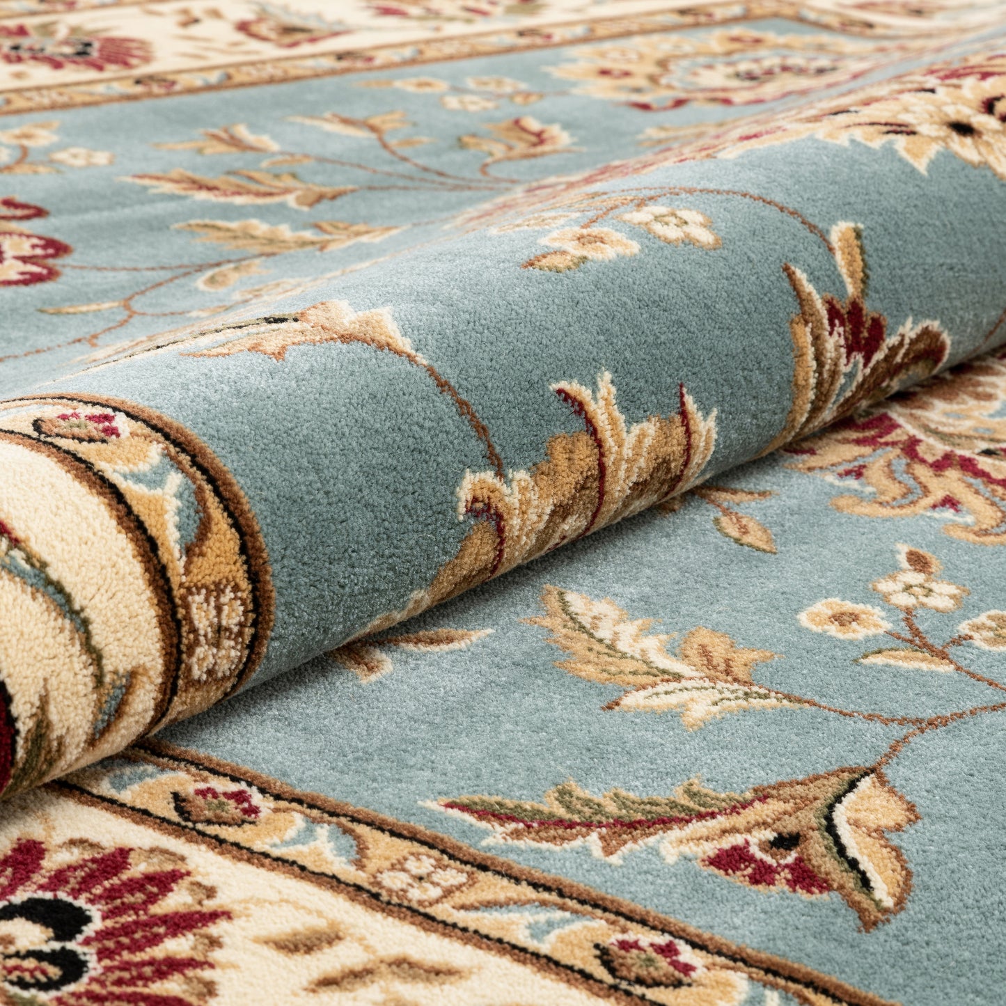 Abbasi Light Blue Traditional Rug 3606