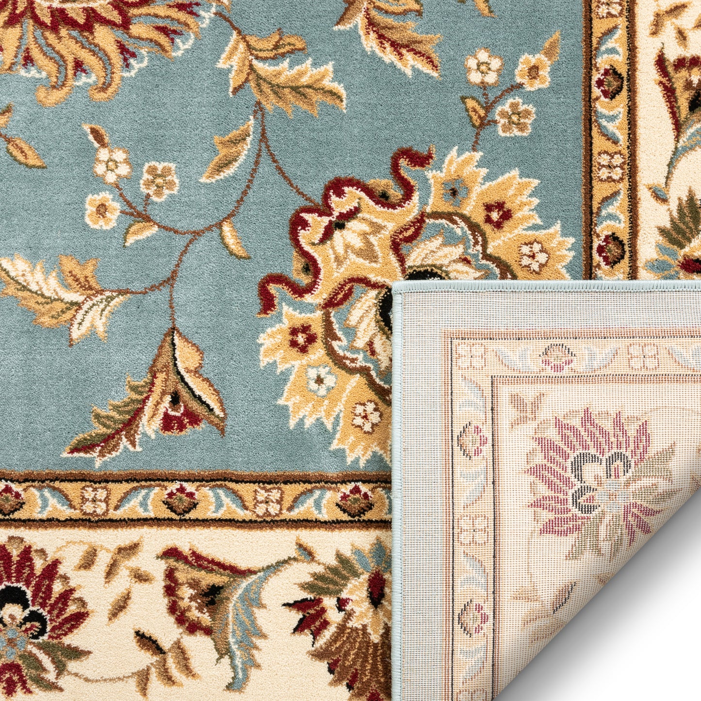 Abbasi Light Blue Traditional Rug 3606
