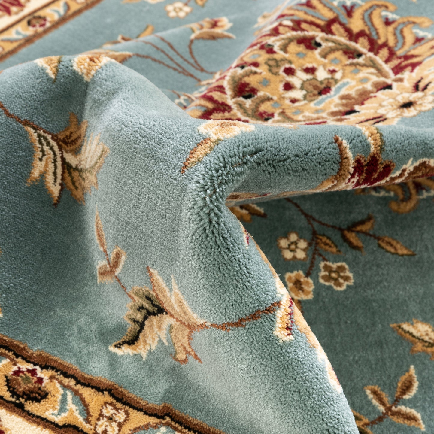 Abbasi Light Blue Traditional Rug 3606