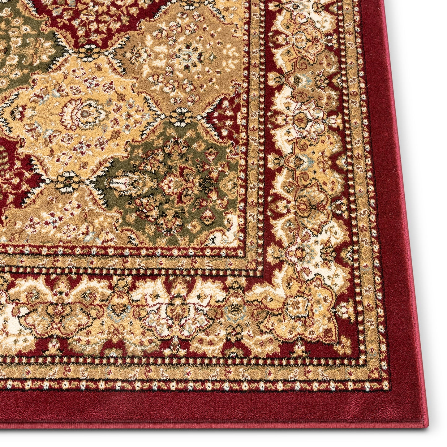 Mina-Khani Red Traditional Rug 3610