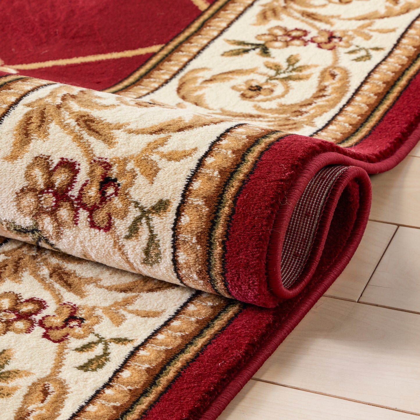 Fleur De Lis Red Formal Rug 3620