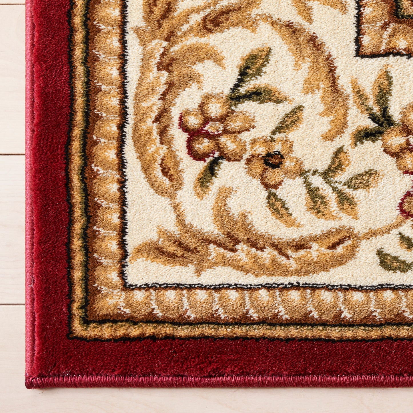 Fleur De Lis Red Formal Rug 3620