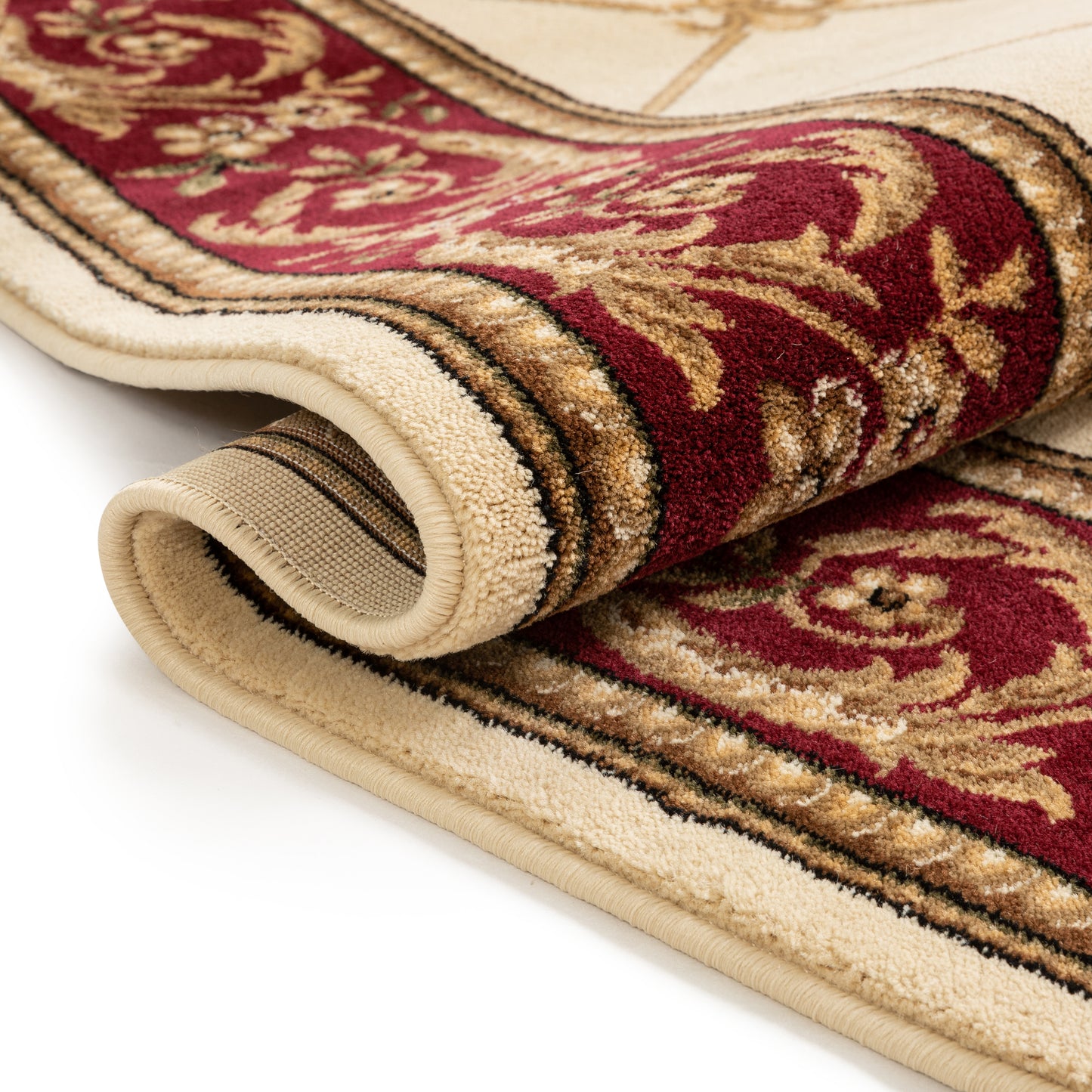 Fleur De Lis Ivory Formal Rug 3622