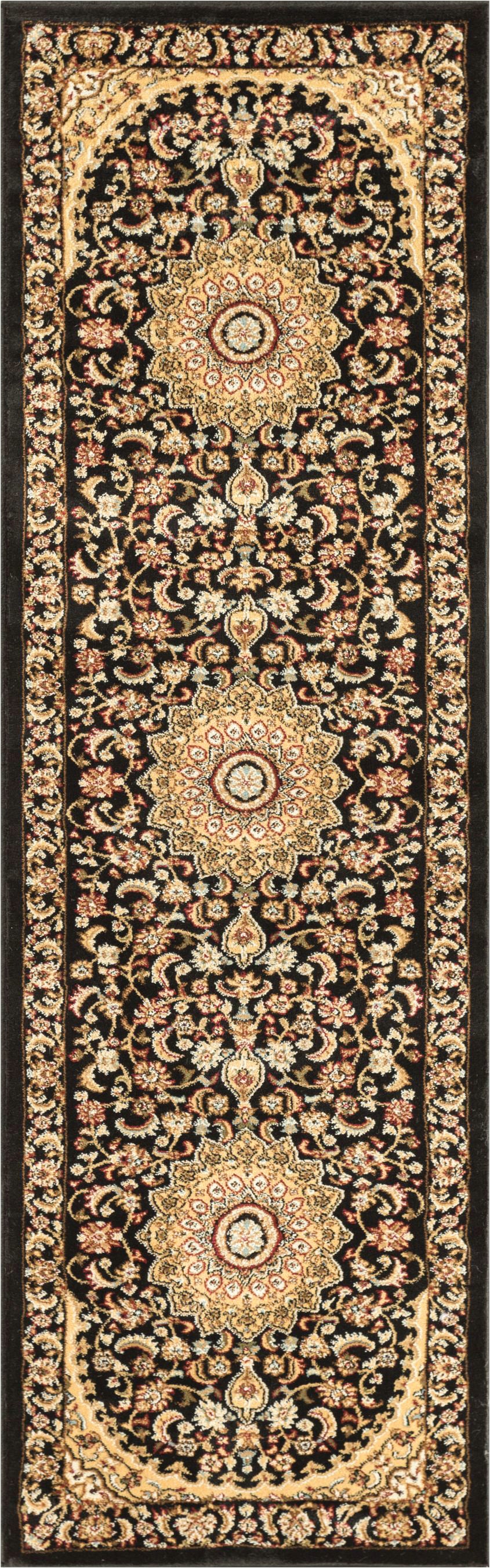 Aviva Black Traditional Rug 3643