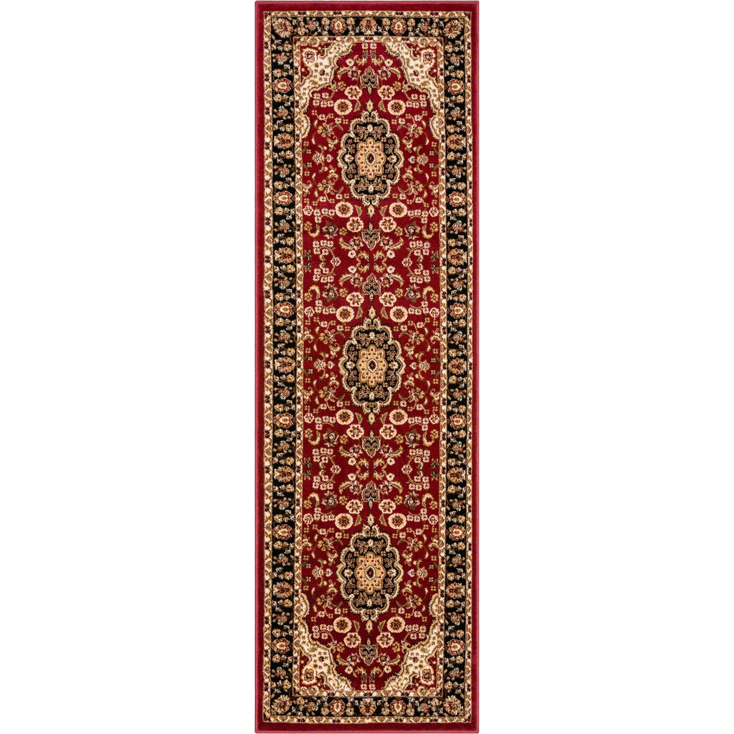 Medallion Kashan Red Traditional Rug 54100