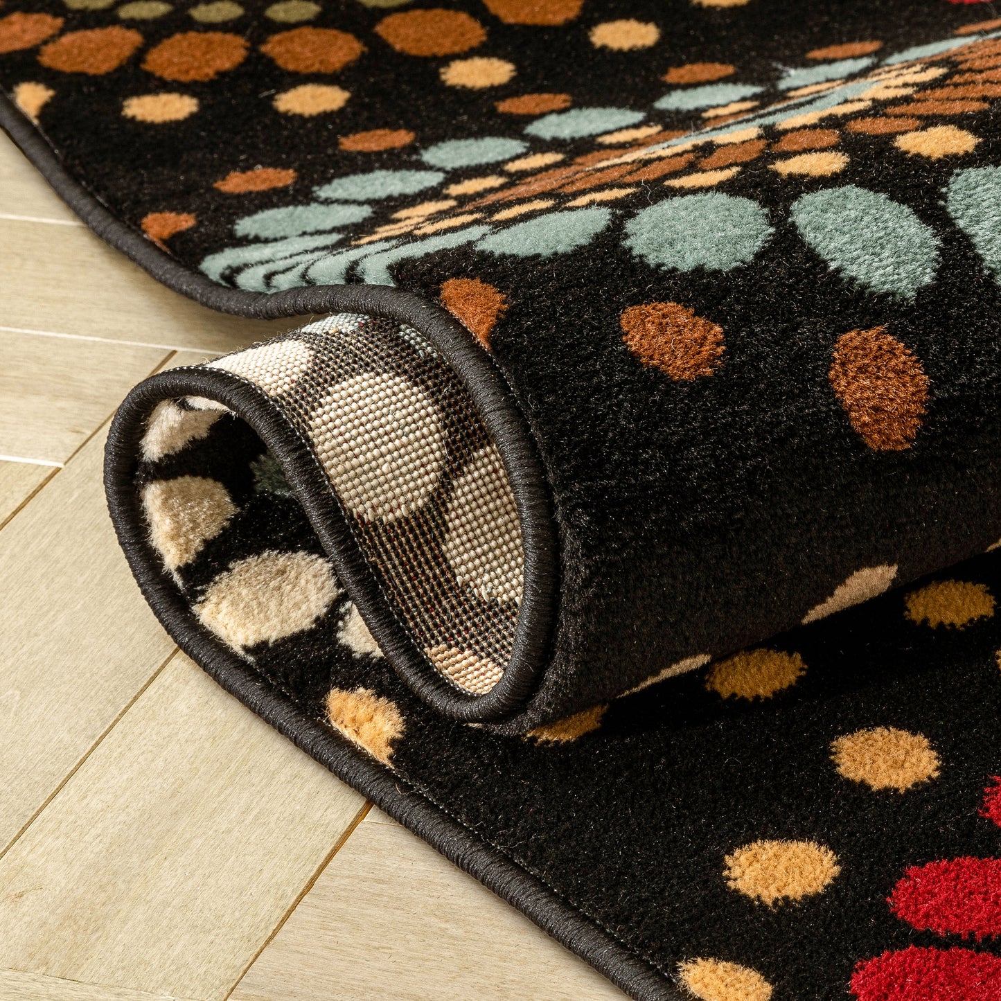 Orchid Fields Black Contemporary Rug 54763