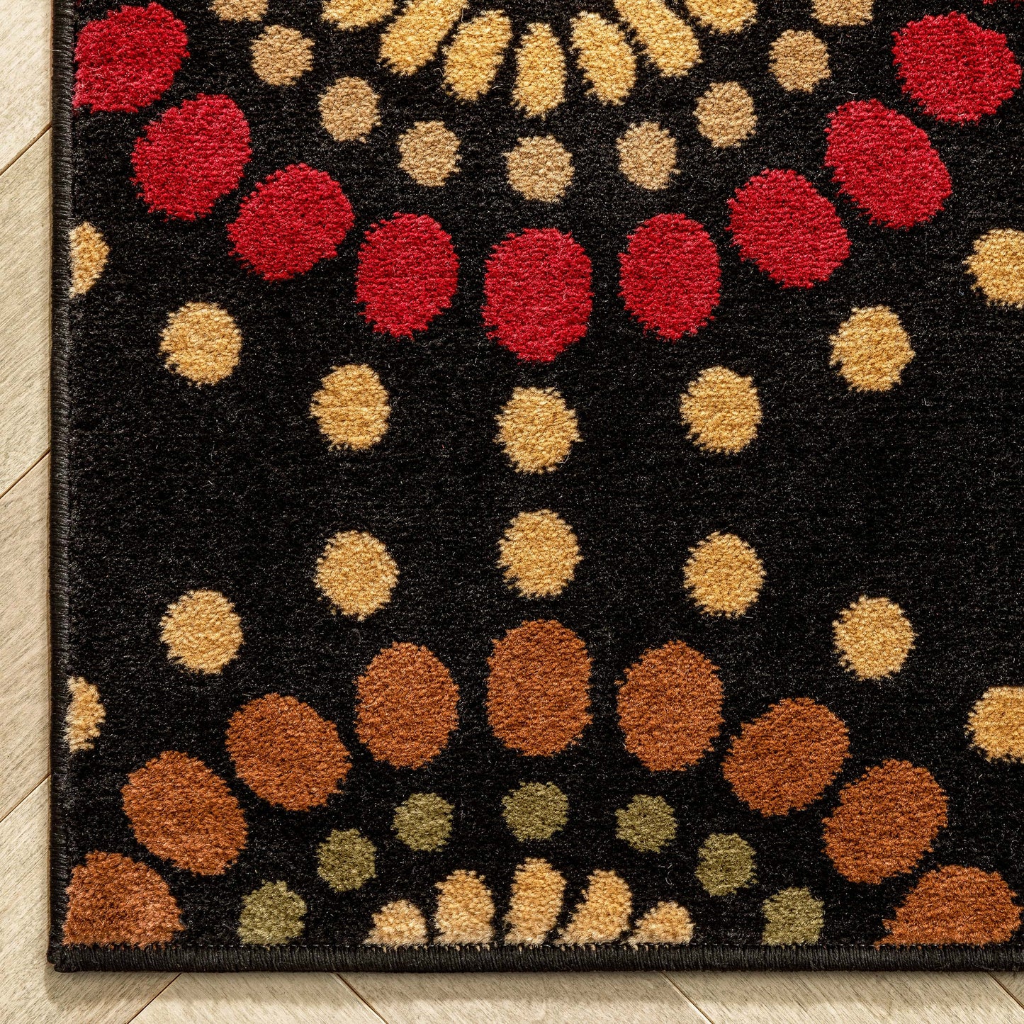 Orchid Fields Black Contemporary Rug 54763
