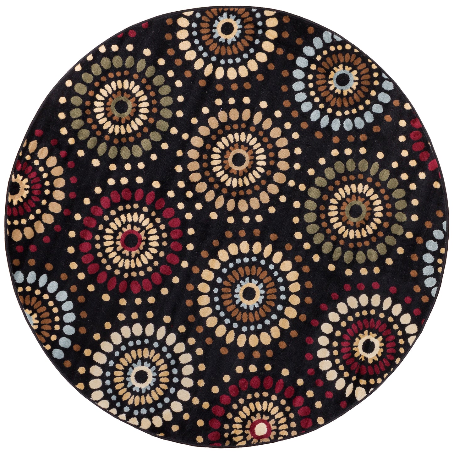Orchid Fields Black Contemporary Rug 54763