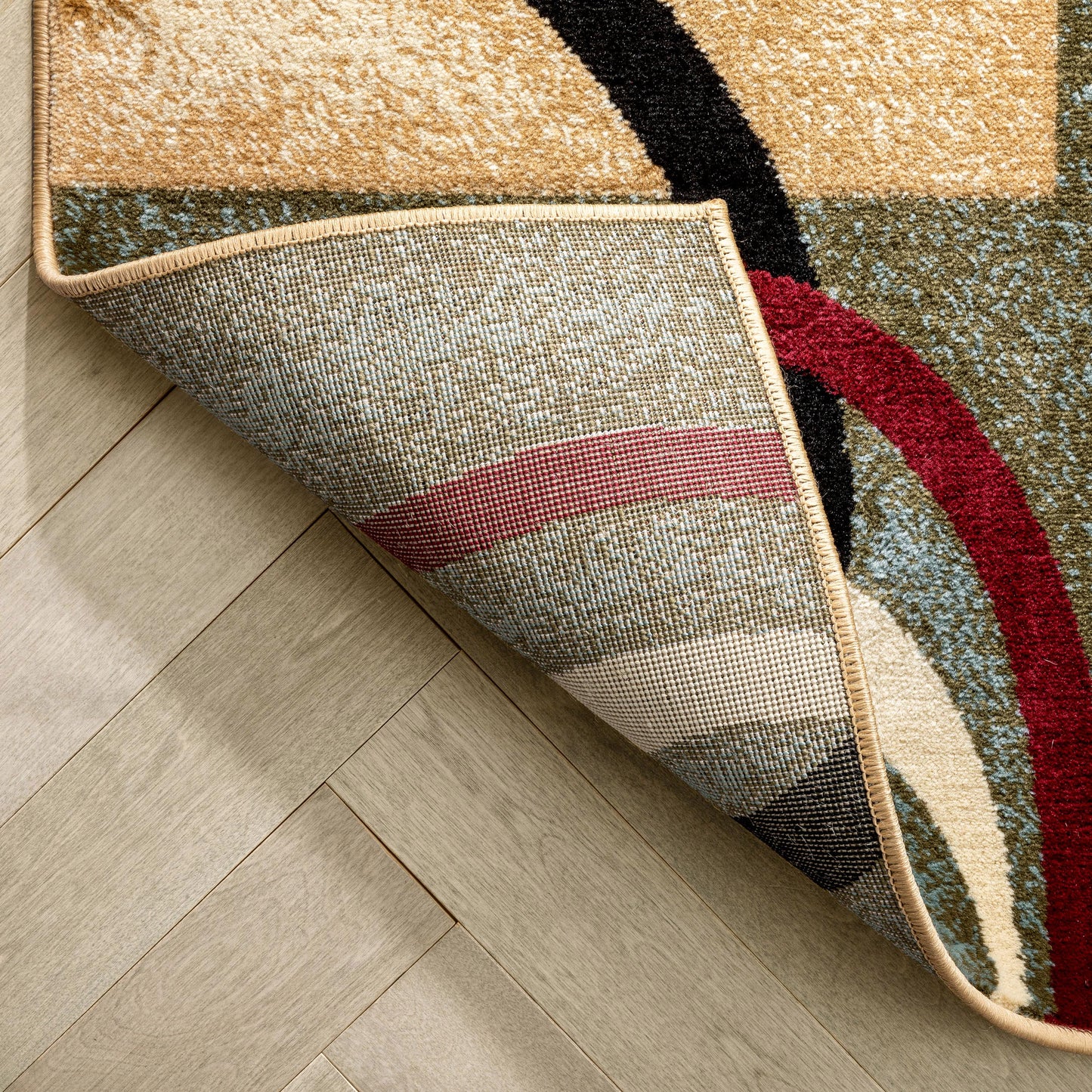 Arcs & Shapes Ivory Modern Rug 54782