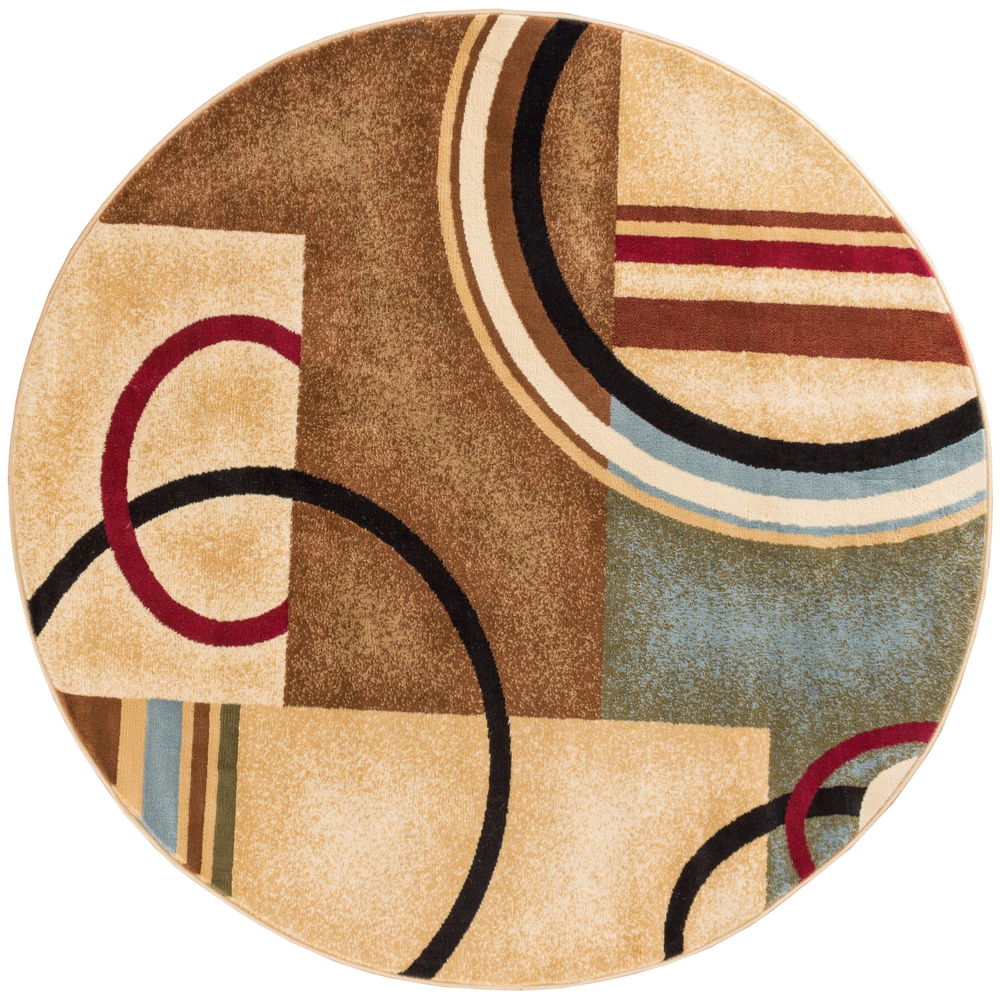 Arcs & Shapes Ivory Modern Rug 54782