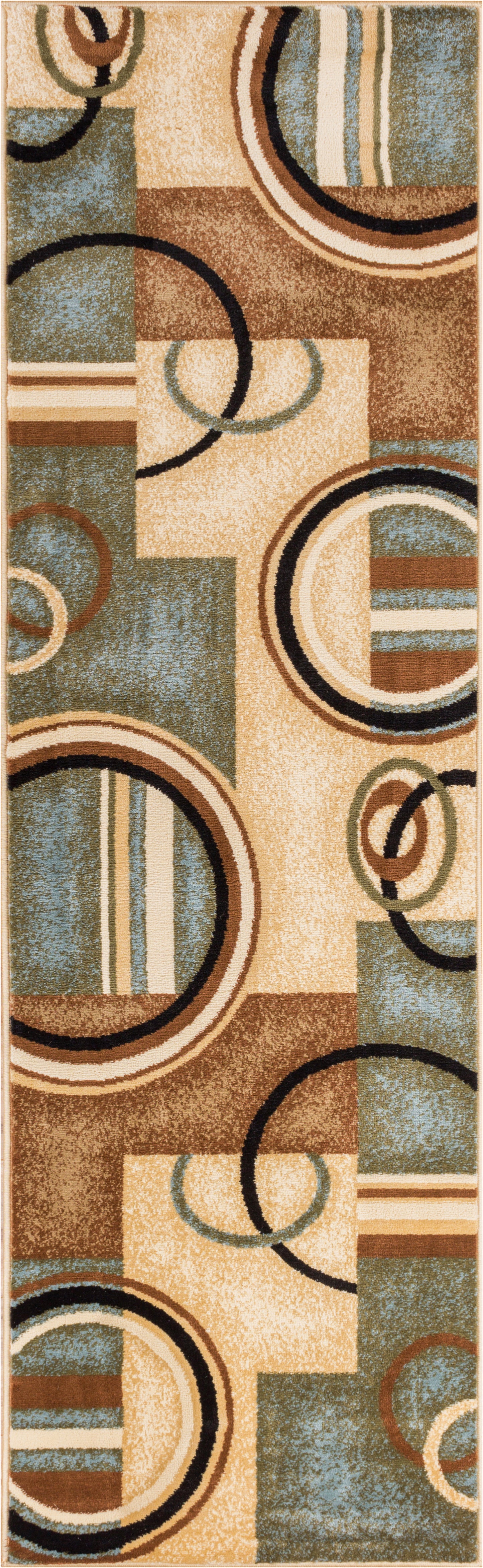 Arcs & Shapes Light Blue Modern Rug 54786