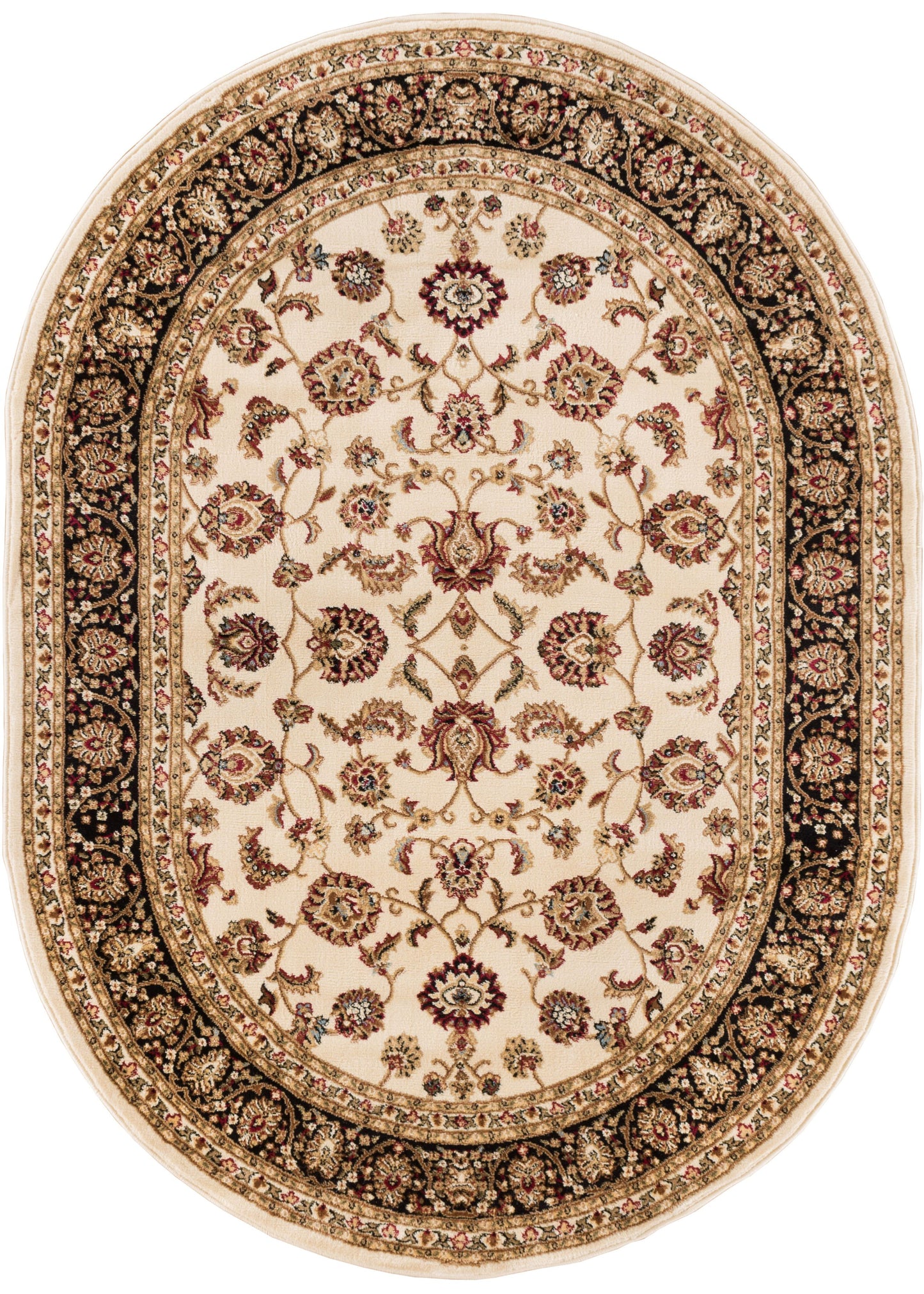 Sarouk Ivory Traditional Rug 54932
