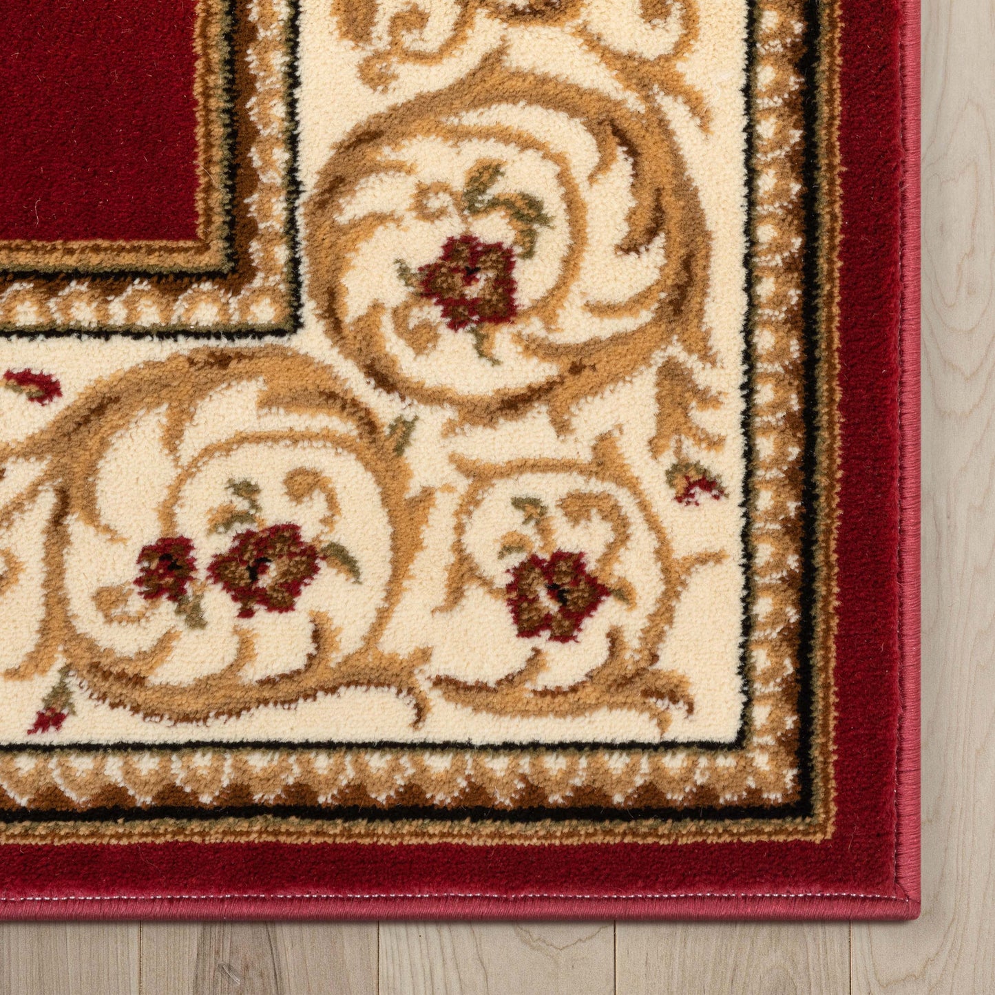 Barclay Fleur De Lis Red Rug 55000