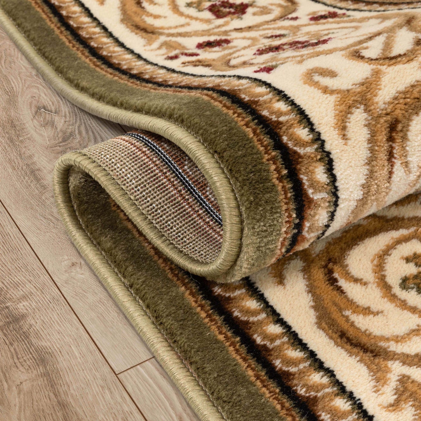 Barclay Fleur De Lis Green Rug 55005