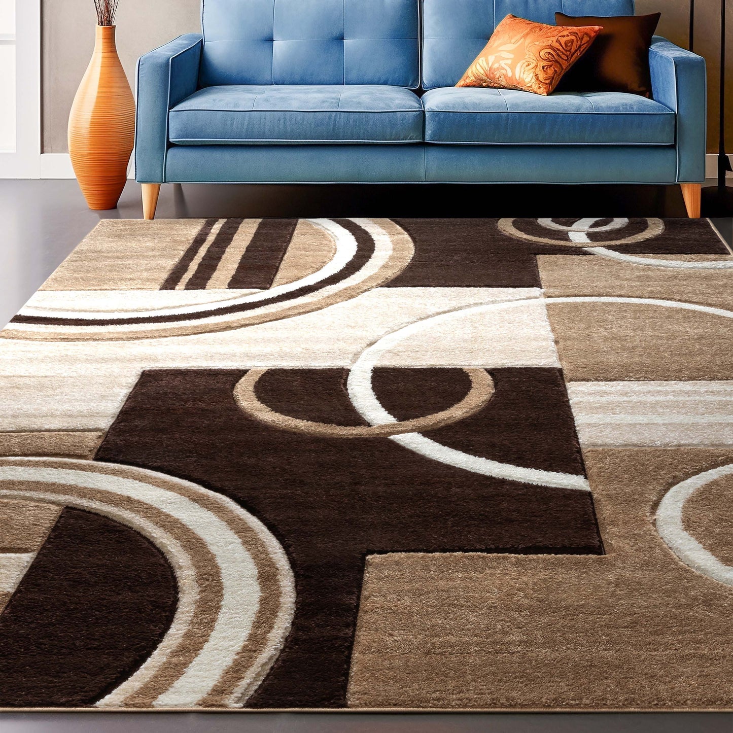 Galaxy Waves Ivory Modern Rug 60012