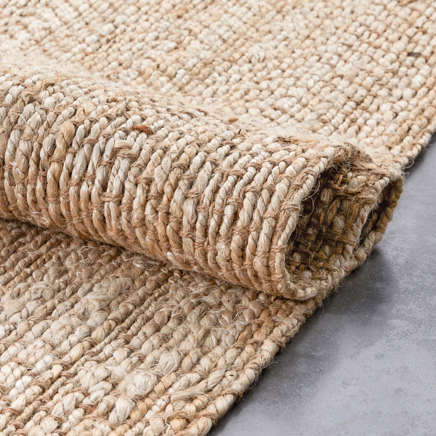 Lola Jute Chevron Natural Hand-Woven Chunky-Textured Rug ALE-12