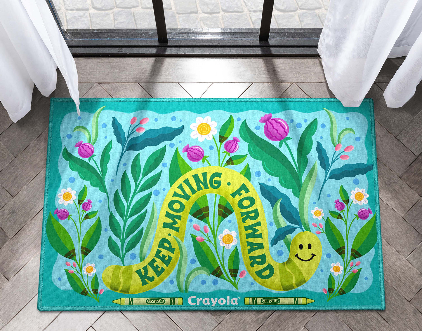 Crayola Keep Moving Blue Rug CRA-05A