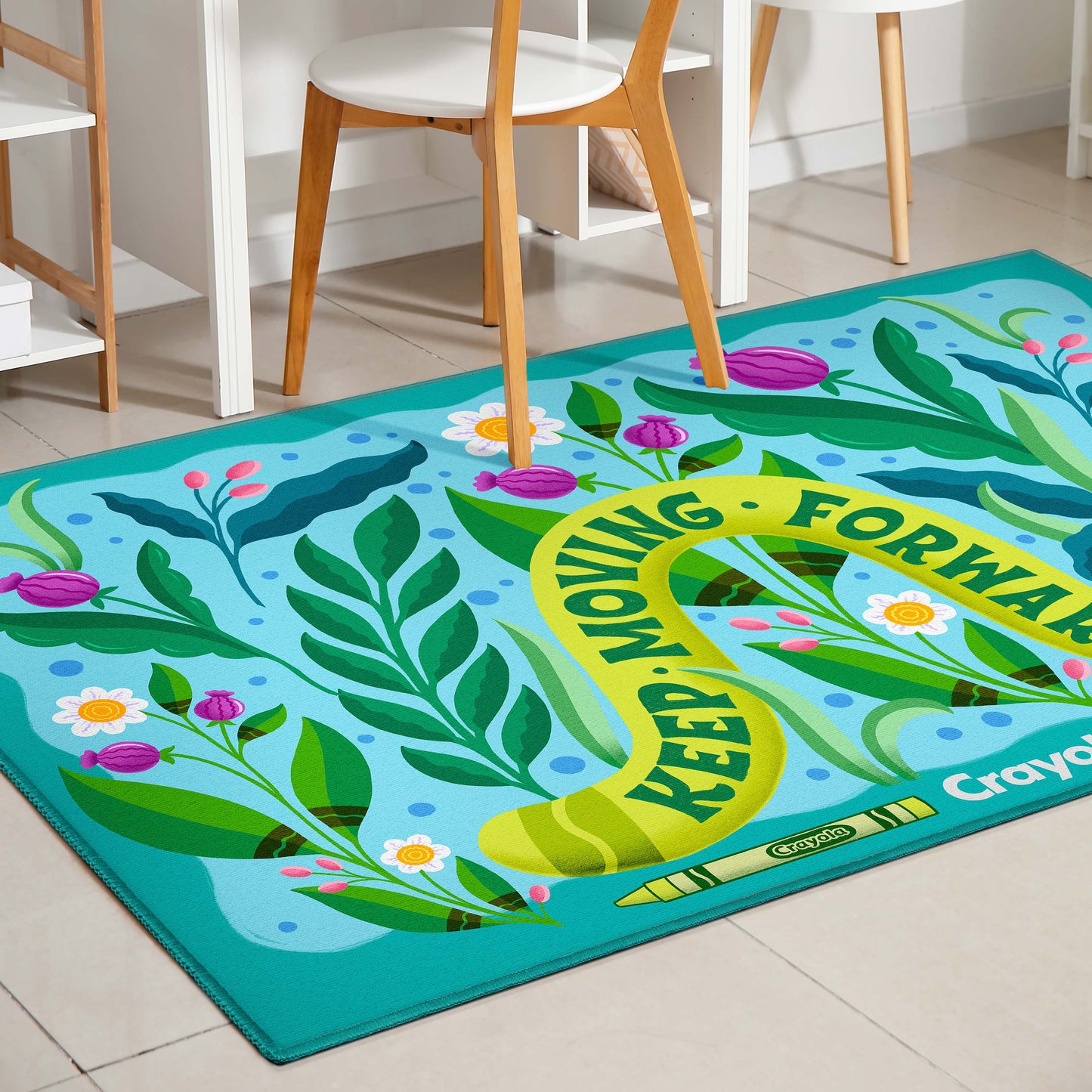 Crayola Keep Moving Blue Rug CRA-05A