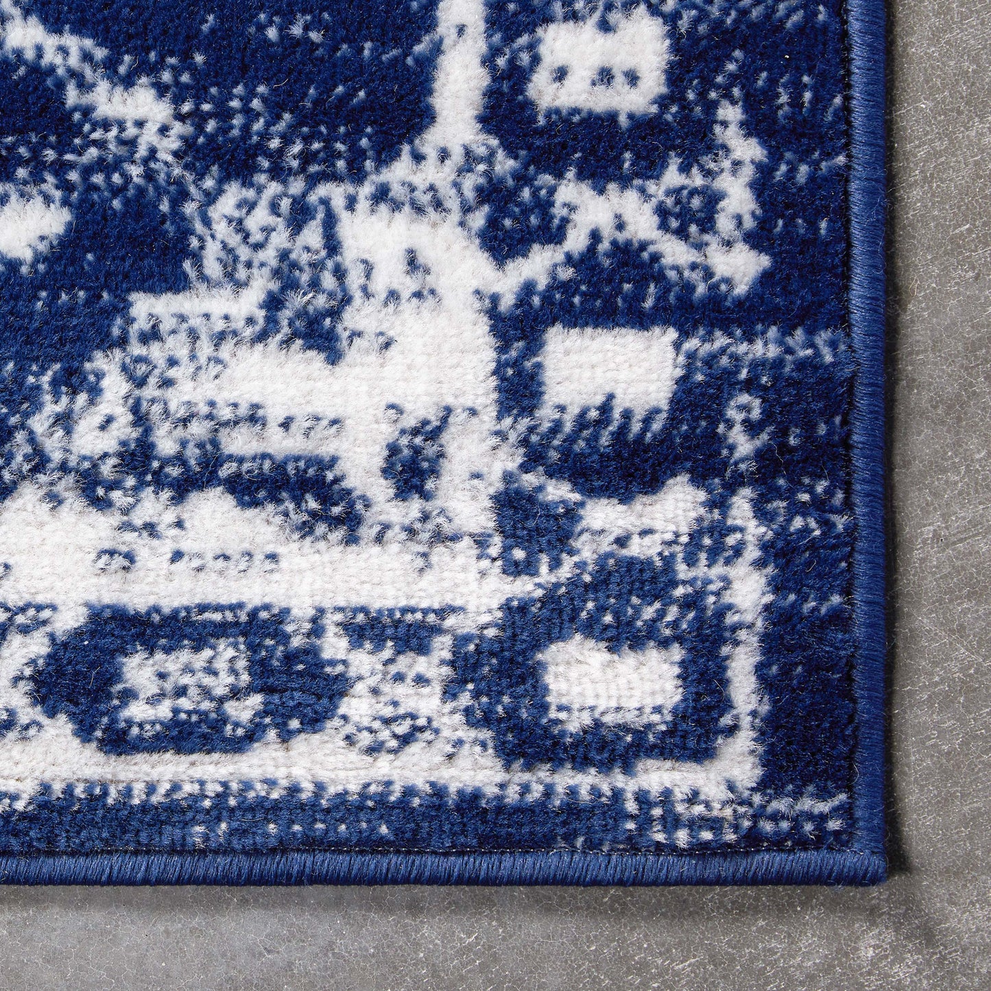 Disa Vintage Medallion Dark Blue Soft Rug DZ-04