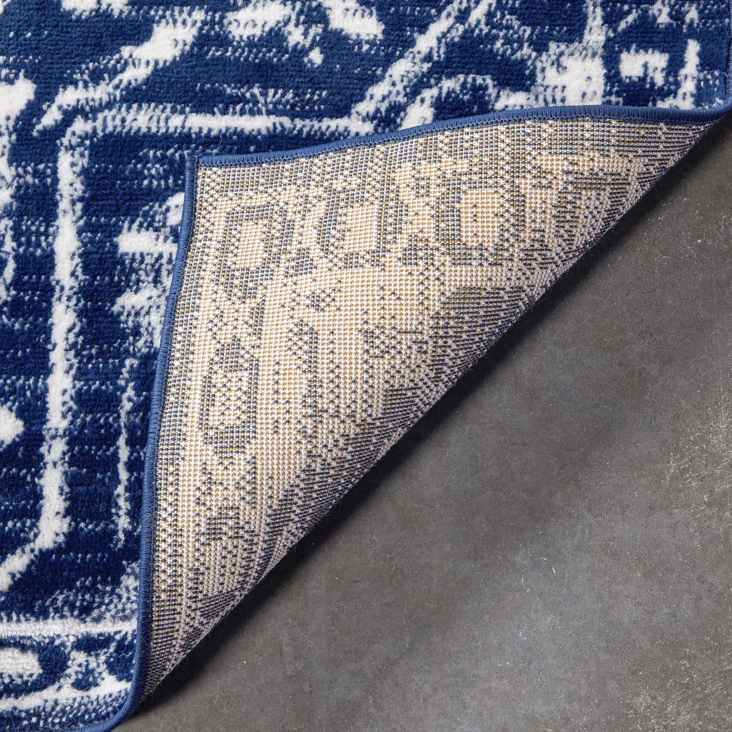 Disa Vintage Medallion Dark Blue Soft Rug DZ-04