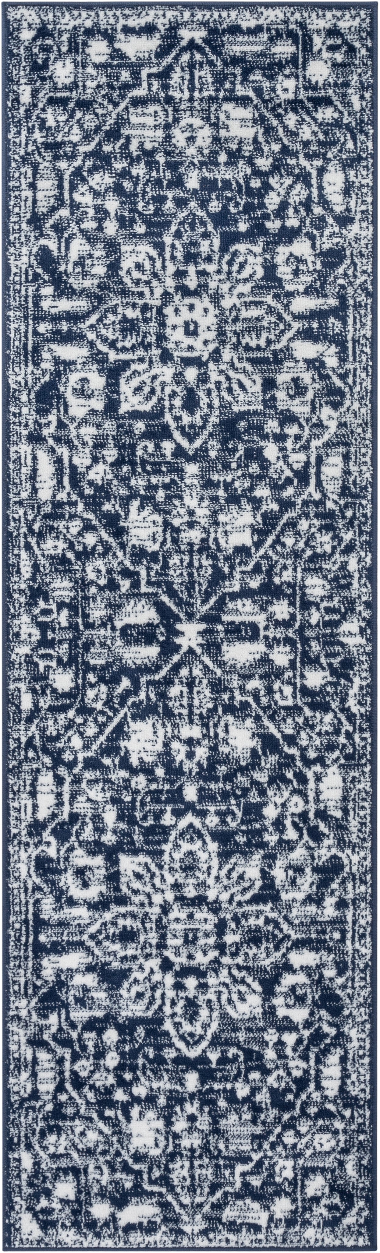 Disa Vintage Medallion Dark Blue Soft Rug DZ-04