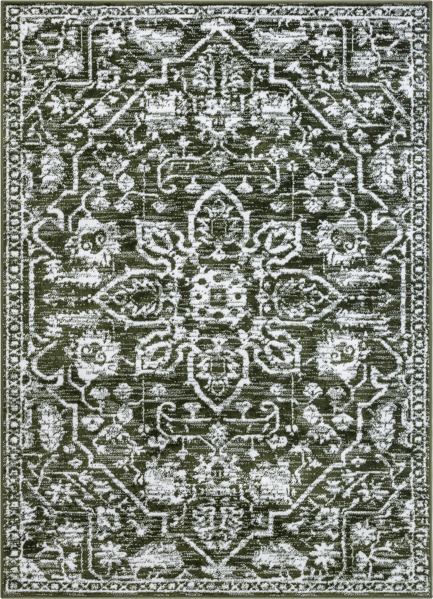 Disa Vintage Medallion Green Soft Rug DZ-05