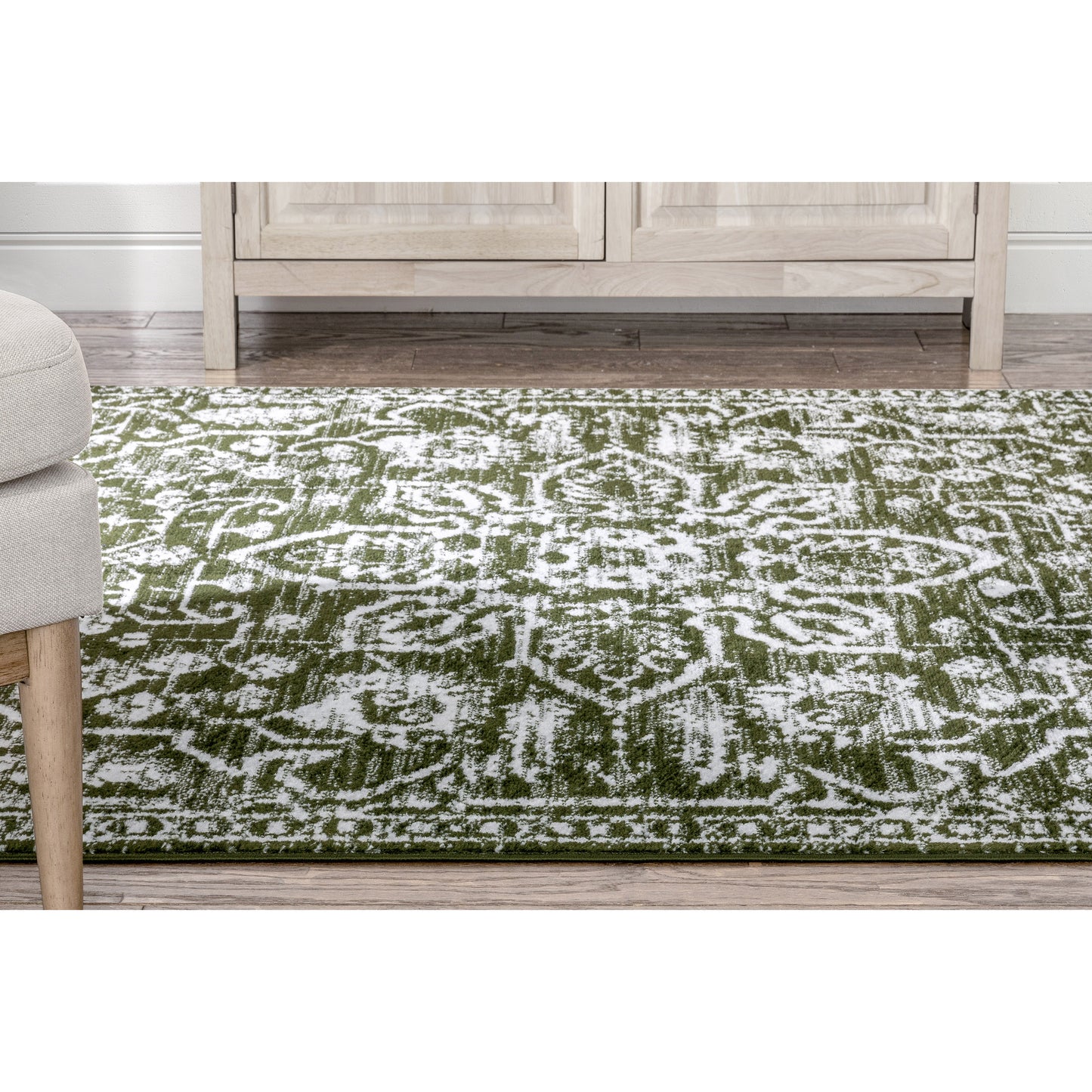 Disa Vintage Medallion Green Soft Rug DZ-05