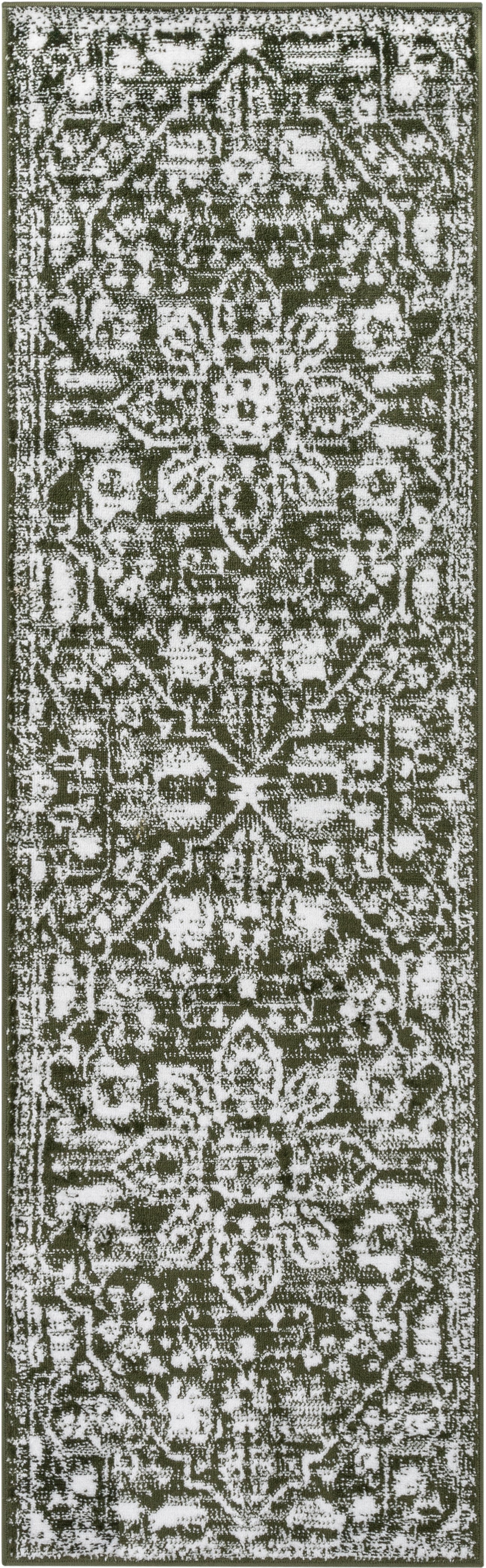 Disa Vintage Medallion Green Soft Rug DZ-05