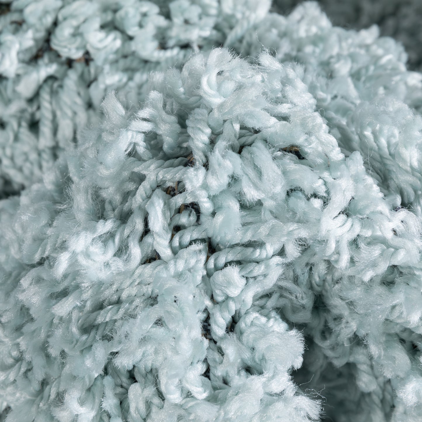 Emerson Modern Solid Seafoam Green Textured Shag Rug ELL-26