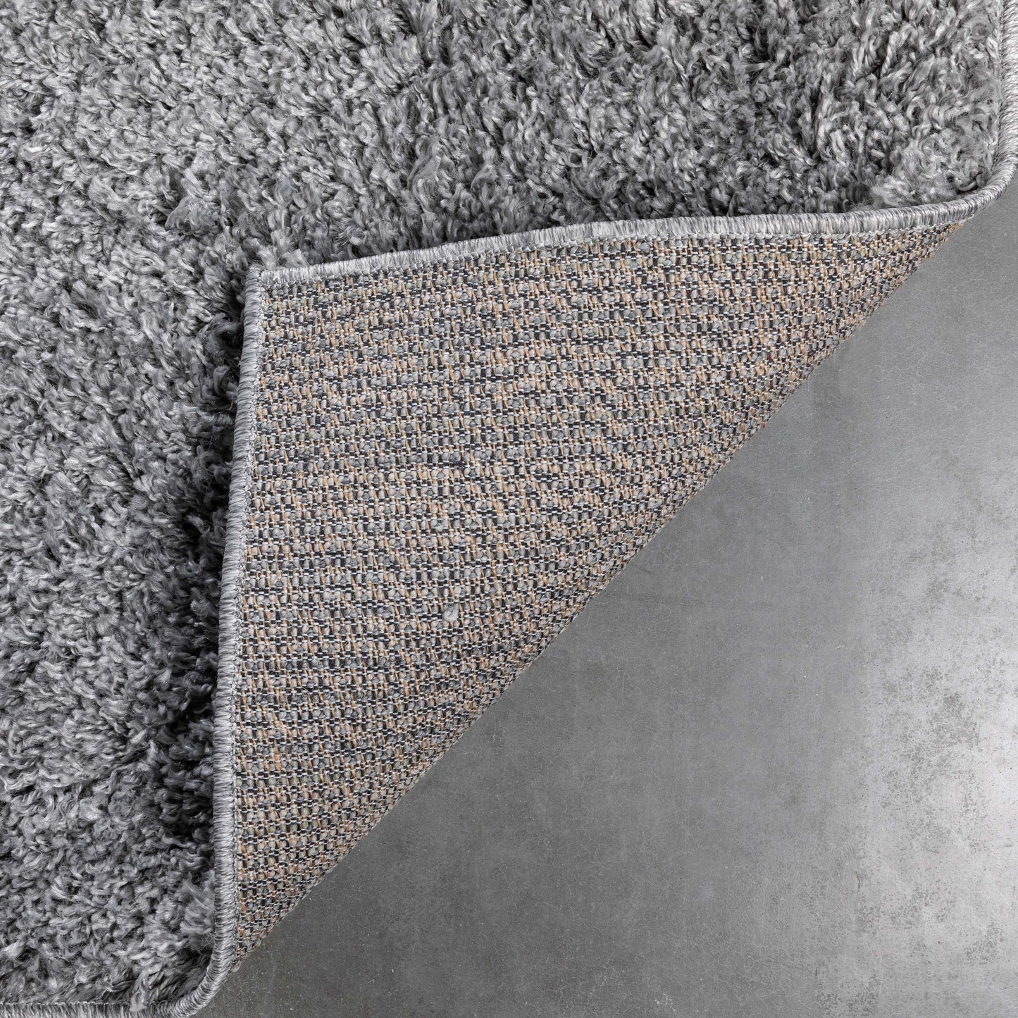 Emerson Modern Solid Grey Textured Shag Rug ELL-27