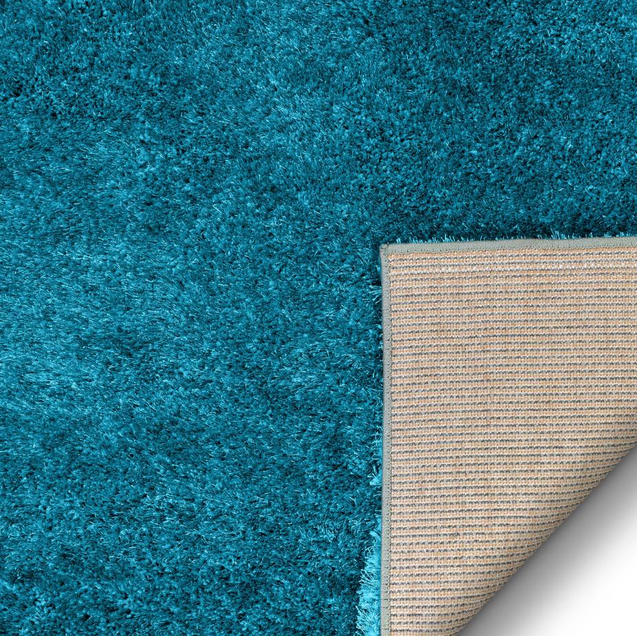 Liza Blue Plush Shag Rug FE-16