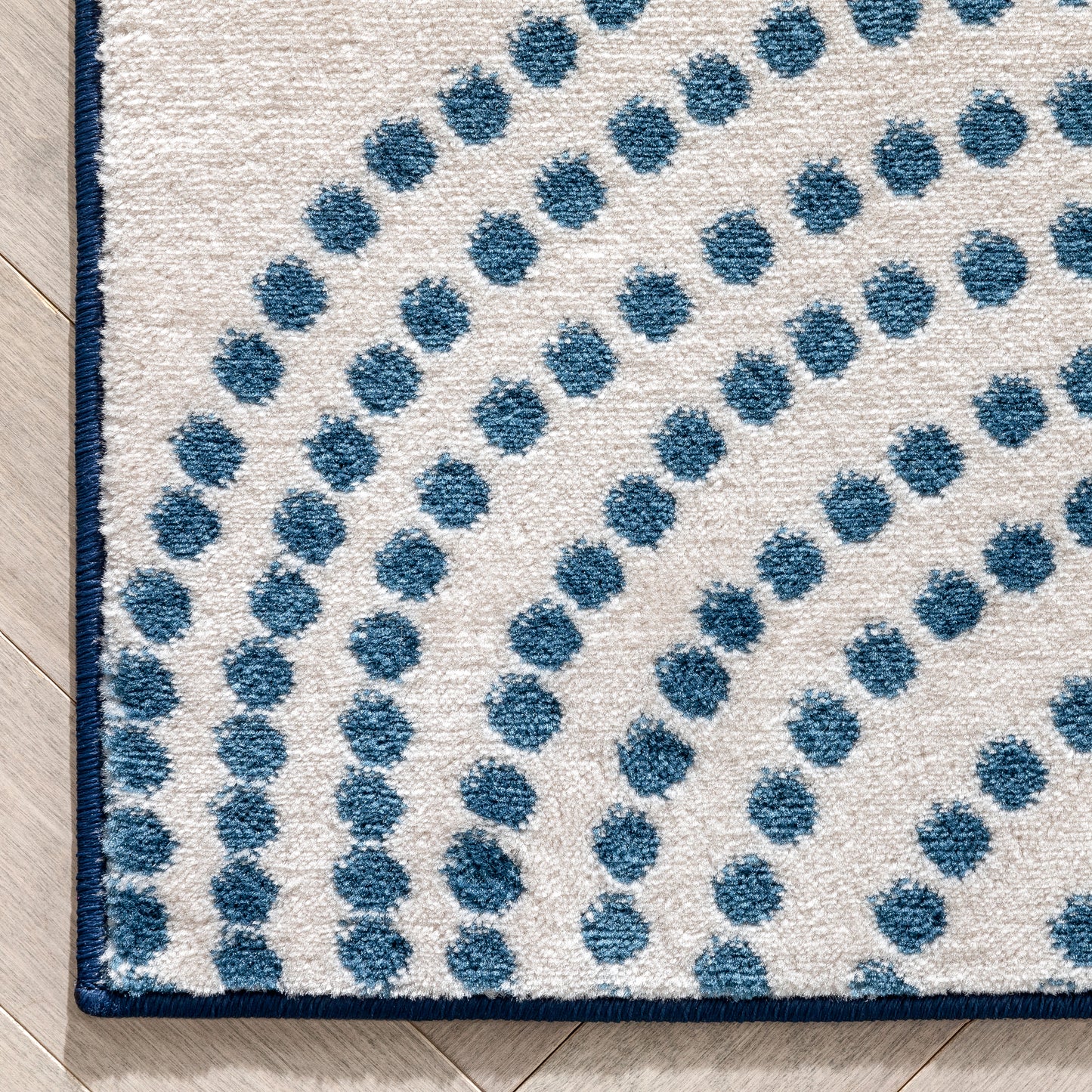 Margot Blue Modern Geometric Boxes Lines 3D Textured Rug GV-04