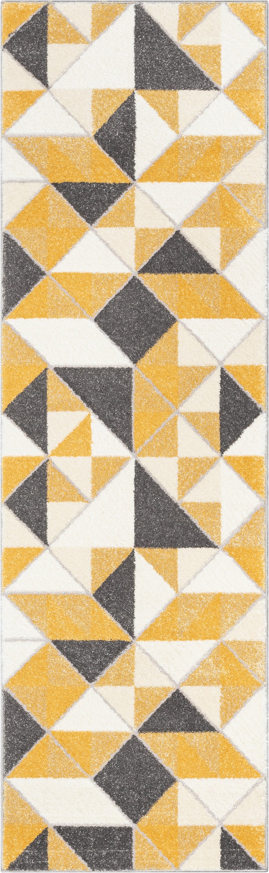 Namib Modern Geometric Yellow High-Low Rug LEO-11