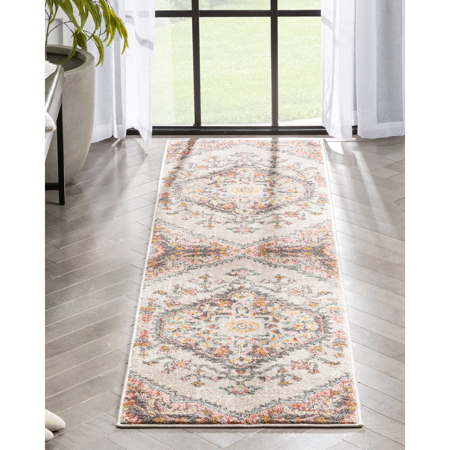 Gwendolyn Blush Bohemian Oriental Medallion Rug MC-199