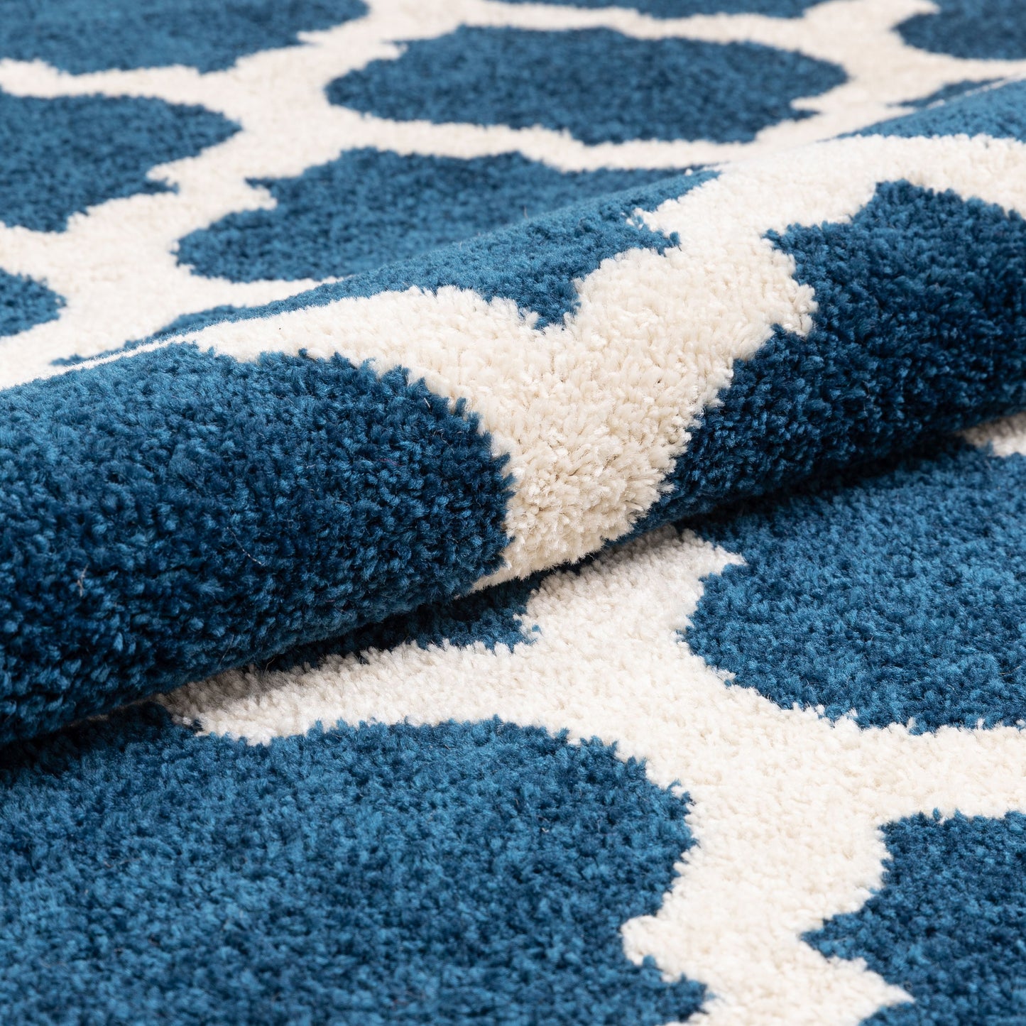Zoe Blue Modern Trellis Rug MC-54