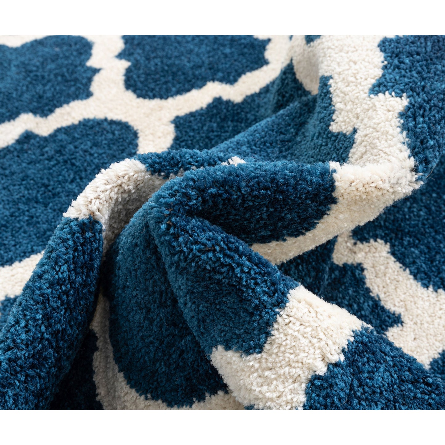 Zoe Blue Modern Trellis Rug MC-54