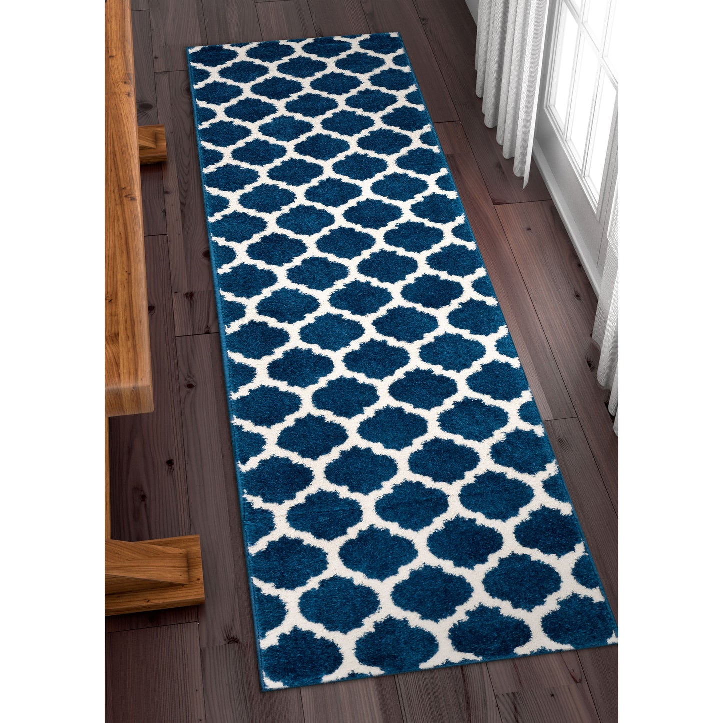 Zoe Blue Modern Trellis Rug MC-54