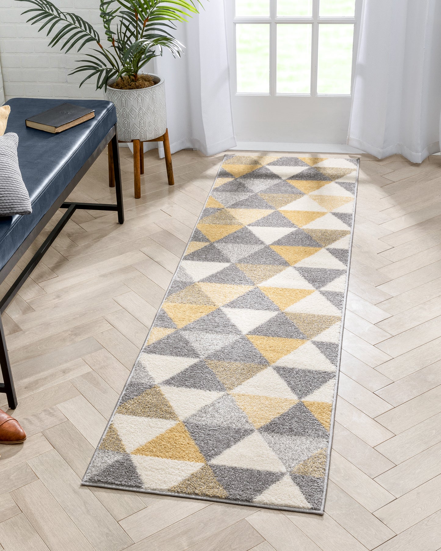Alvin Gold Modern Geometric Rug MC-62